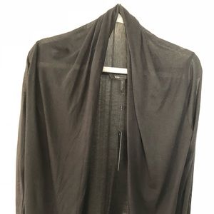 NWT BCBG sheer black shawl/pashmina with sleeves
